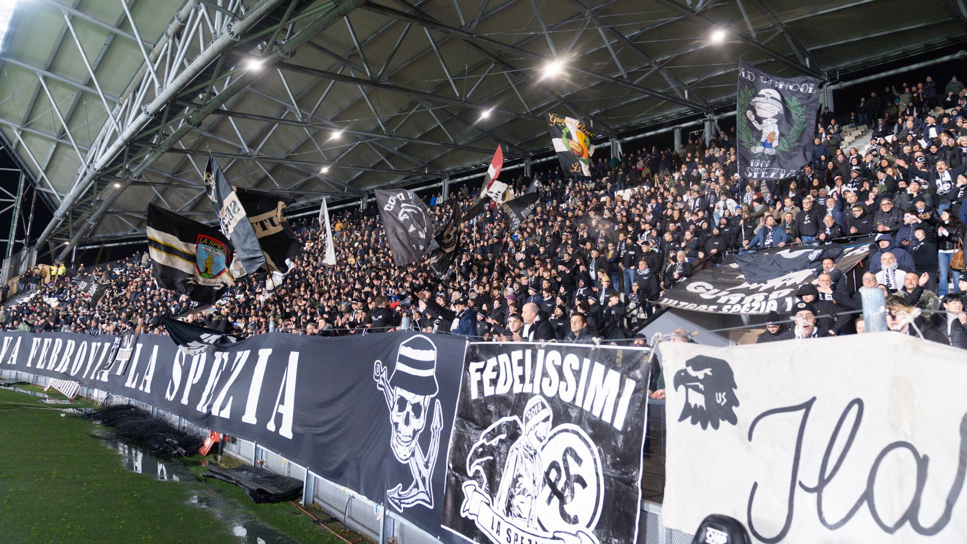 Spezia-Entella: vendita libera per l'incontro di sabato 7 febbraio