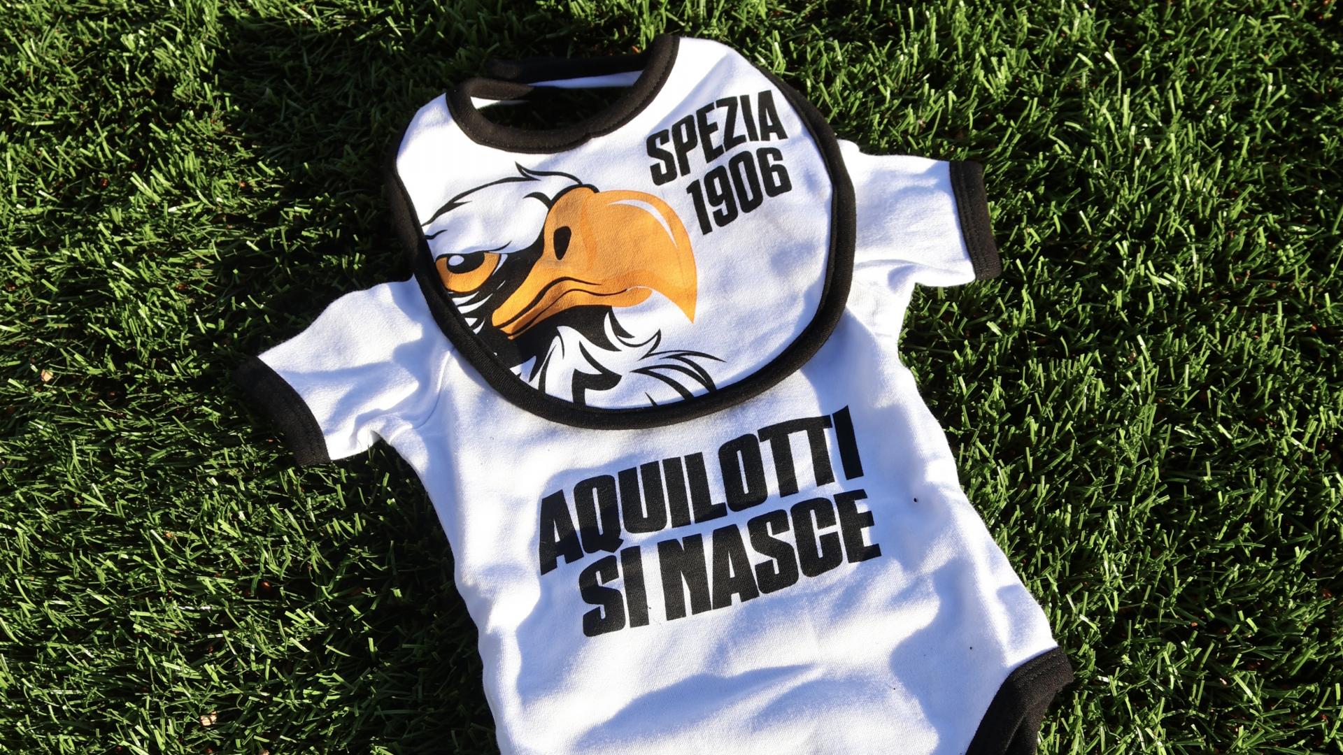 Tifosi dello Spezia fin dal primo istante di vita con il progetto "Aquilotti si nasce"